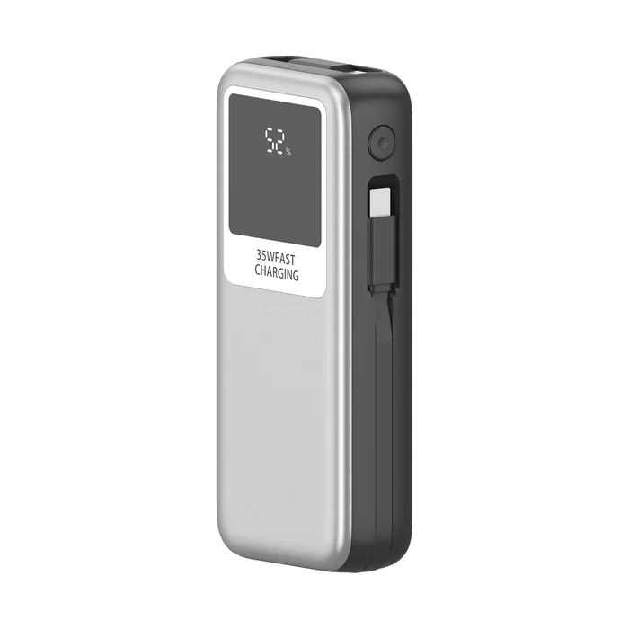 Leotec Power Bank 10000mAh 35W Plata y Gris Leotec Power Bank 10000mAh 35W Plata y Gris
