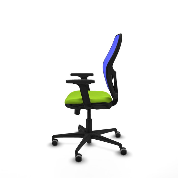 PIQUERAS Y CRESPO Silla de oficina Jorquera con mecanismo Sincro/Traslack, Pistacho y Azul