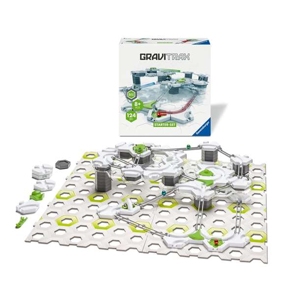 Ravensburger Gravitrax Starter Set, Juego de Canicas, 124 Piezas, Edad Mínima Recomendada 8 Años