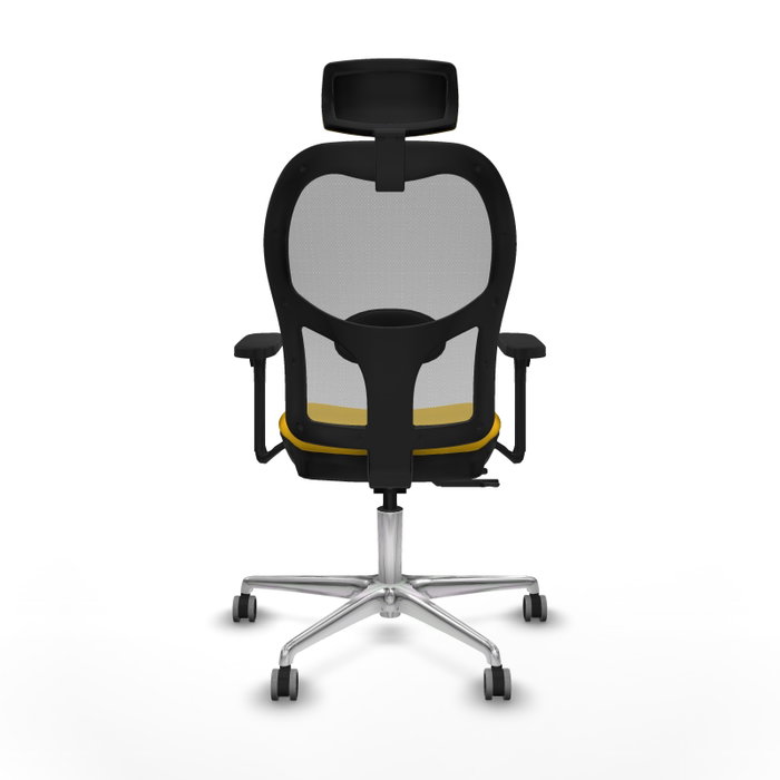 PIQUERAS Y CRESPO Silla de oficina Jorquera con mecanismo Sincro/Traslack, Amarillo y Gris