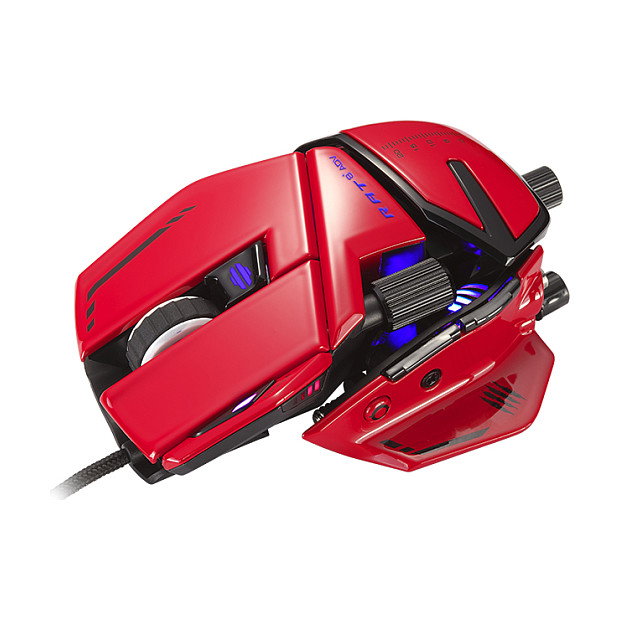 Mad Catz R.A.T. 8+ ADV Ratón Gaming Óptico USB Negro/Rojo 20000 DPI 11 Botones Programables 0.5 ms