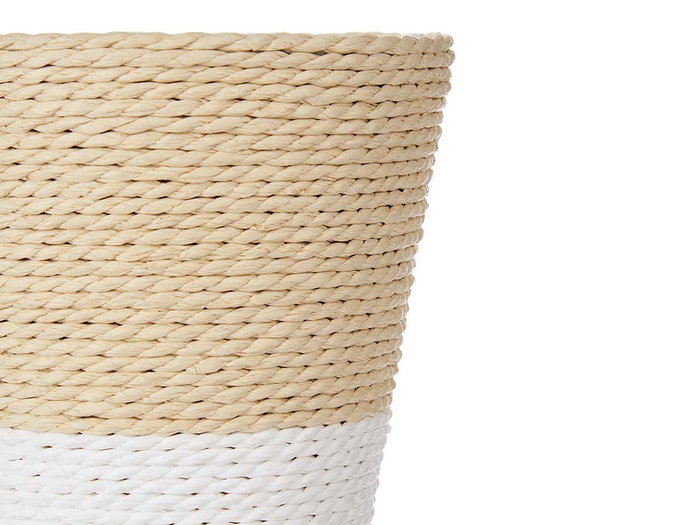 Ibergarden Macetero Cuerda 14x13x14 cm Blanco Natural (Set de 24)