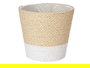 Ibergarden Macetero Cuerda 14x13x14 cm Blanco Natural (Set de 24)