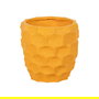 Macetero Amarillo Resina Decoración 49 X 49 X 49 cm