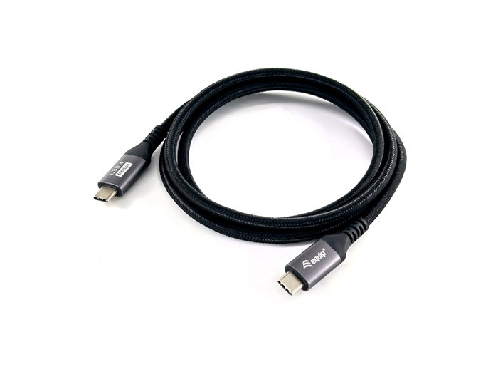 Equip Cable USB-C USB4 Gen 3x2 40Gbps 8K/60Hz 240W 1.2m Negro Equip Cable USB-C USB4 Gen 3x2 40Gbps 8K/60Hz 240W 1.2m Negro