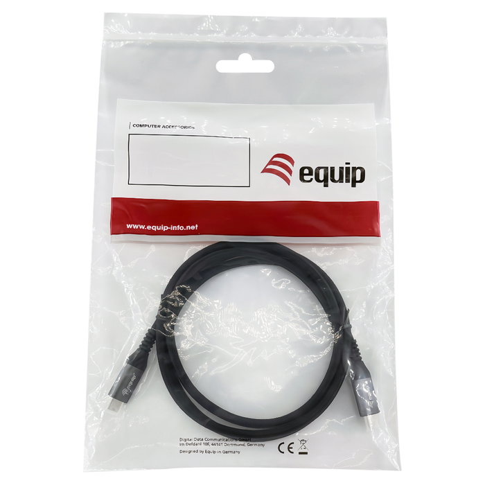 Equip Cable USB-C USB4 Gen 3x2 40Gbps 8K/60Hz 240W 1.2m Negro Equip Cable USB-C USB4 Gen 3x2 40Gbps 8K/60Hz 240W 1.2m Negro