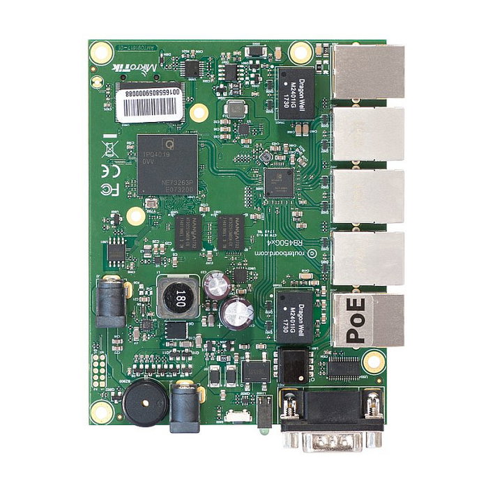 MikroTik RB450Gx4 Router Gigabit Ethernet Verde MikroTik RB450Gx4 Router Gigabit Ethernet Verde