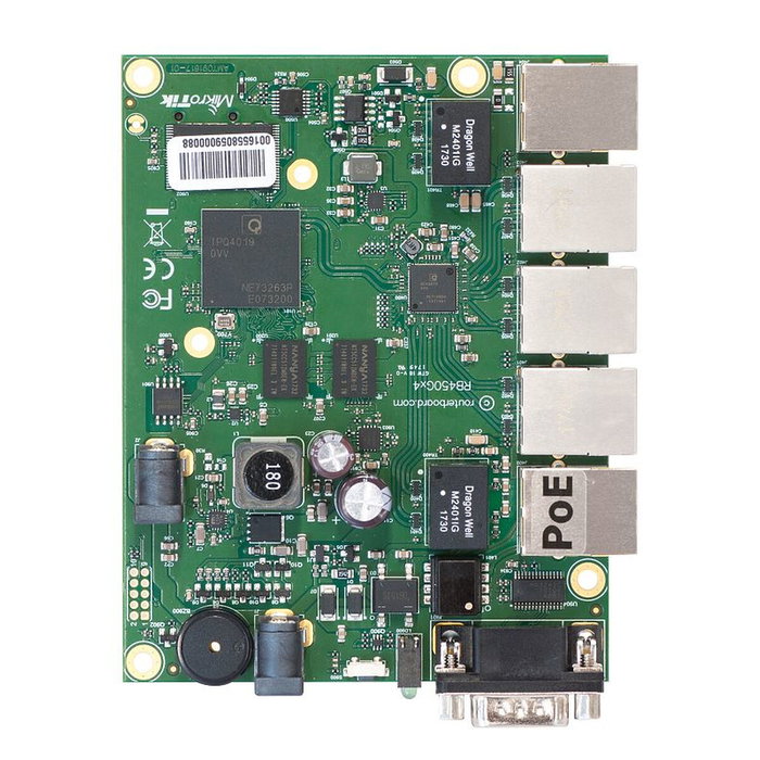 MikroTik RB450Gx4 Router Gigabit Ethernet Verde MikroTik RB450Gx4 Router Gigabit Ethernet Verde