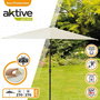 Aktive Parasol Terraza Cuadrado 270x270 cm con Chimenea y Mástil de Aluminio Aktive