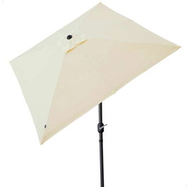 Aktive Parasol Terraza Cuadrado 270x270 cm con Chimenea y Mástil de Aluminio Aktive