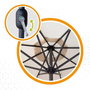 Aktive Parasol Terraza Cuadrado 270x270 cm con Chimenea y Mástil de Aluminio Aktive