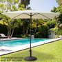 Aktive Parasol Terraza Cuadrado 270x270 cm con Chimenea y Mástil de Aluminio Aktive