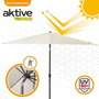 Aktive Parasol Terraza Cuadrado 270x270 cm con Chimenea y Mástil de Aluminio Aktive