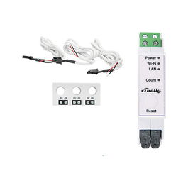 Shelly Pro 3EM-3CT63 Relé WiFi LAN Contador de Corriente con Medición CT 63A Carril DIN
