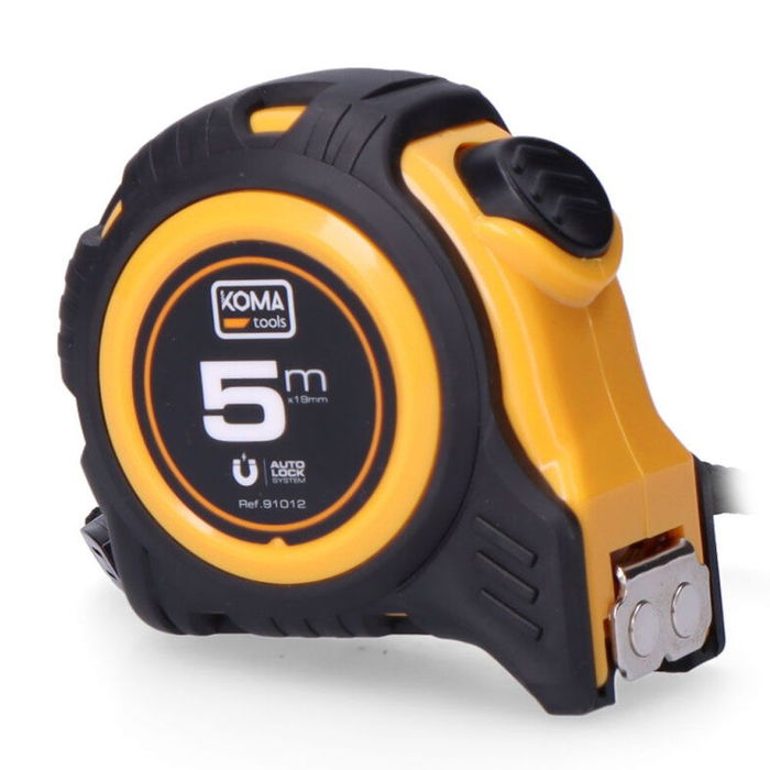 Koma Tools Flexómetro Magnet 5 m x 19 mm Cuerpo ABS Antideslizante Gancho Magnético Auto Lock Koma Tools Flexómetro Magnet 5 m x 19 mm Cuerpo ABS Antideslizante Gancho Magnético Auto Lock