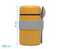 KioKids Termo Papillero Acero Inoxidable 500 mL Color Mostaza Con Cuchara