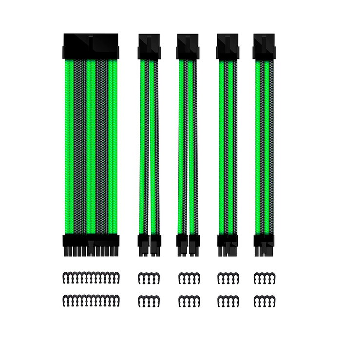 Phoenix Kit de Extensiones de Cables para Fuente ATX - 24 pines, CPU 8+8 pines, GPU 8+8 pines, Incluye Peines, Calibre 18AWG, 30 cm, para PC Gaming Phoenix Kit de Extensiones de Cables para Fuente ATX - 24 pines, CPU 8+8 pines, GPU 8+8 pines, Incluye Peines, Calibre 18AWG, 30 cm, para PC Gaming