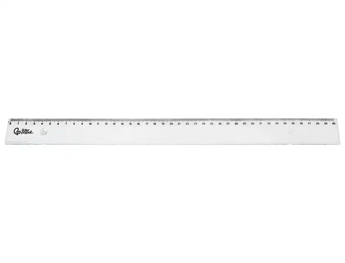 Liderpapel Regla de plástico transparente irrompible 40 cm Liderpapel Regla de plástico transparente irrompible 40 cm