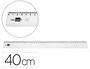 Liderpapel Regla de plástico transparente irrompible 40 cm