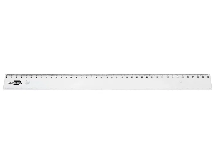 Liderpapel Regla de plástico transparente irrompible 40 cm Liderpapel Regla de plástico transparente irrompible 40 cm