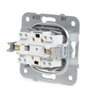 Panasonic Interruptor Doble Karre 10A 250V con Bastidor Metálico y Teclas Blancas