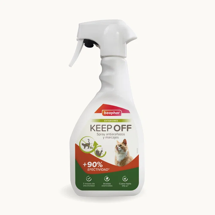 Beaphar Keep Off Spray Exteriores Antiarañazo Y Marcaje Gatos 500 mL