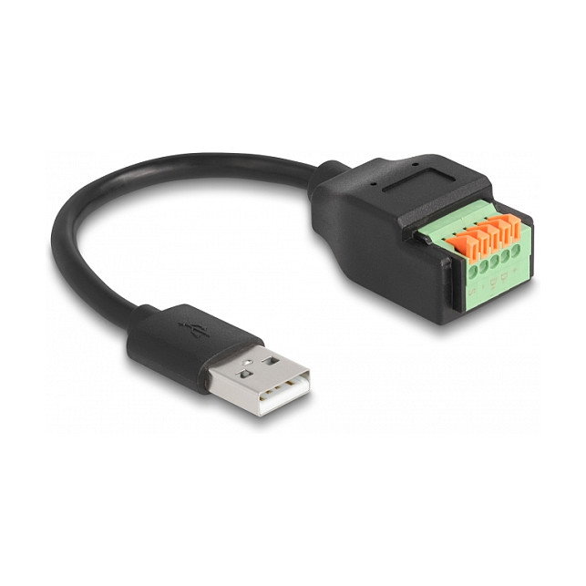 DeLOCK 66061 Cable USB 2.0 Tipo-A a bloque de terminales de 5 pines con botón pulsador, 15 cm DeLOCK 66061 Cable USB 2.0 Tipo-A a bloque de terminales de 5 pines con botón pulsador, 15 cm