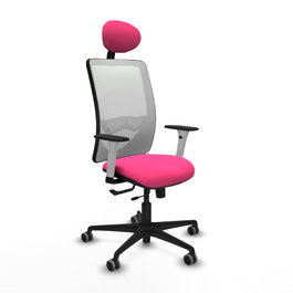 PIQUERAS Y CRESPO Silla de oficina Zulema Rosa y Blanco