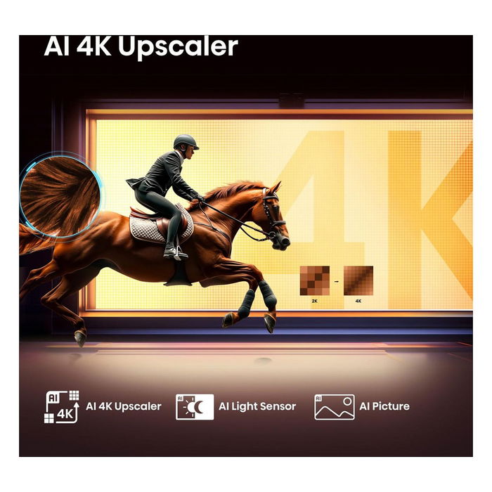 Hisense 58E77Q Smart TV QLED 58" (146 cm) 4K Ultra HD (3840x2160) HDR10+ Dolby Vision VIDAA Alexa 60Hz 3x HDMI 2x USB Wi-Fi LAN WLAN