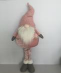 DKD Home Decor Figura de Gnomo en Poliéster Rosa, Blanco y Marrón