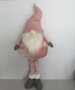 DKD Home Decor Figura de Gnomo en Poliéster Rosa, Blanco y Marrón