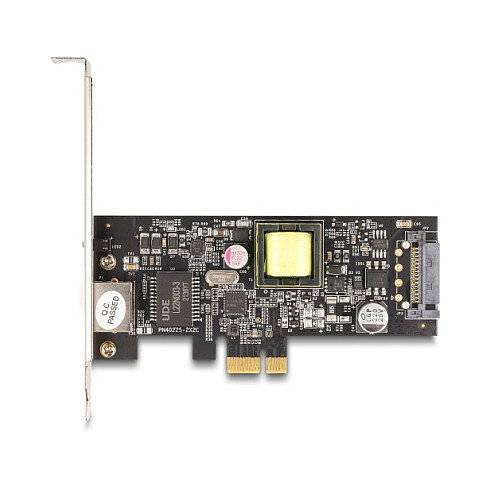 DeLOCK PCI Express x1 Tarjeta de Red 2.5 Gigabit LAN con PoE+ (Intel i225, 1x RJ45, 2500 Mbit/s)