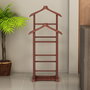 Hanah Home Aparcabotas Perchero de Madera Maciza Color Nogal