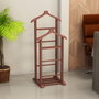 Hanah Home Aparcabotas Perchero de Madera Maciza Color Nogal