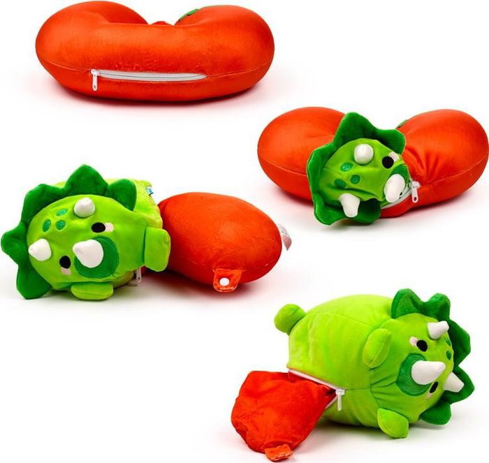 PUCKATOR Almohada de viaje + peluche Swapseazzz Dinosaurio Adorasaurs