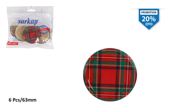Inde Set de 6 Tapas 63T Twist Off Scots Inde Set de 6 Tapas 63T Twist Off Scots
