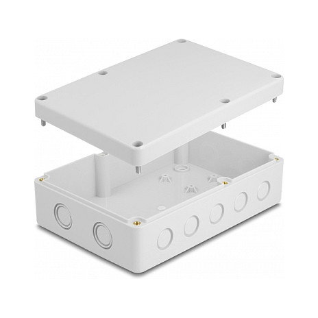DeLOCK Carcasa de instalación con entradas de cables 180 x 125 x 57 mm gris