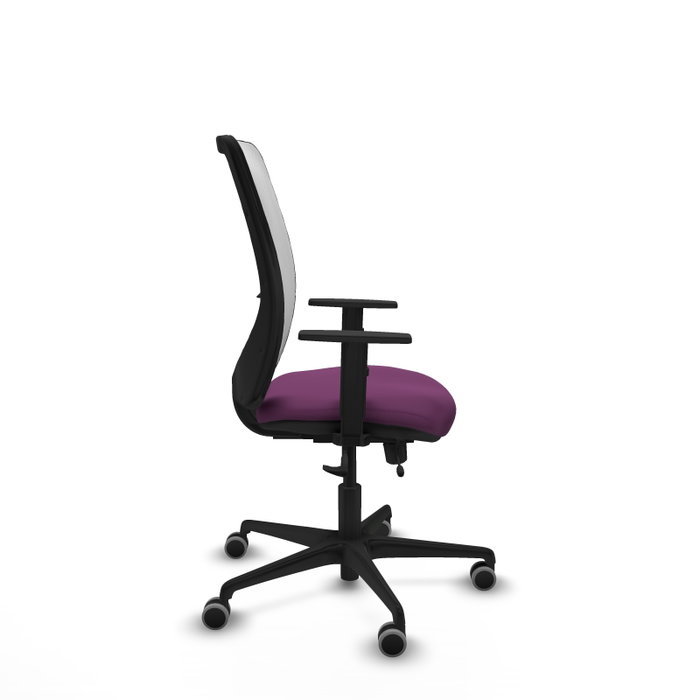 PIQUERAS Y CRESPO Silla de oficina Zulema con mecanismo Sincro/Traslack Morado y Blanco