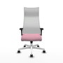 PIQUERAS Y CRESPO Sillón Albacete con mecanismo Sincro, Rosa y Blanco
