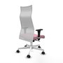 PIQUERAS Y CRESPO Sillón Albacete con mecanismo Sincro, Rosa y Blanco