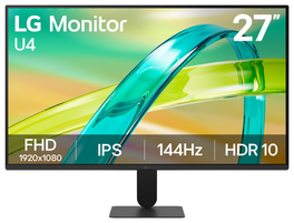 LG Monitor 27U411B-B 27 pulg. FHD IPS 144Hz Negro