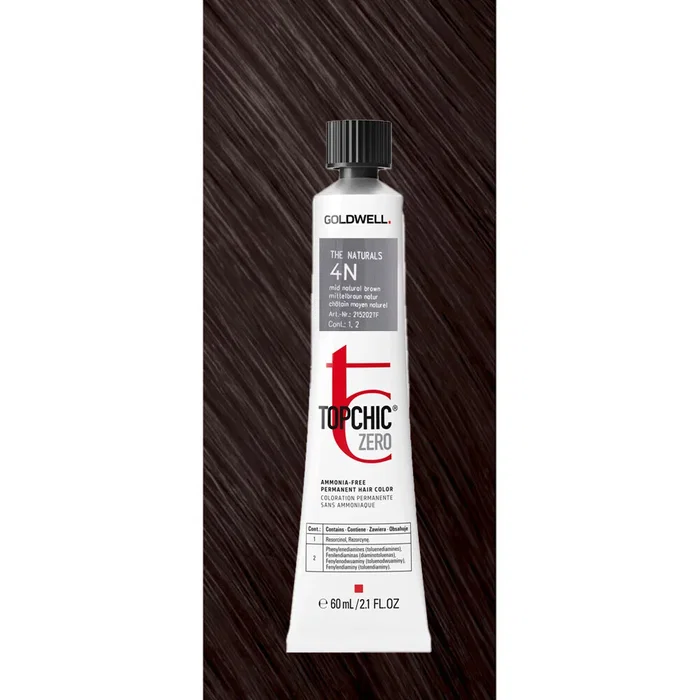 Goldwell TopChic Zero Tinte permanente para el cabello 4N Mid Natural Brown
