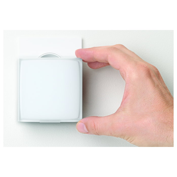 NetAtmo NAV-EN Termostato Inteligente para Radiador, Blanco, 0-50°C, Conexión Inalámbrica 2400 MHz, Alcance 100 m, Alimentado por 2 Pilas AA
