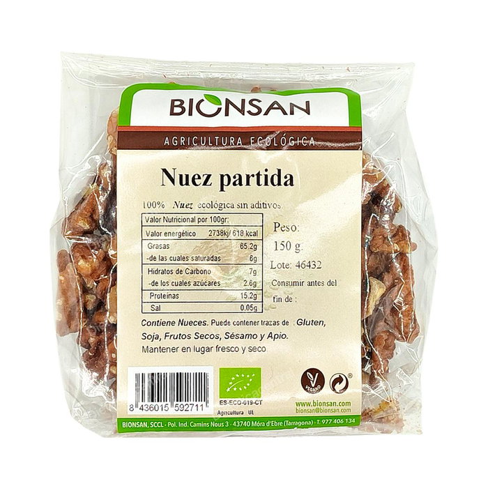 BIONSAN Nuez Mitades Ecológica, Certificado Orgánico, 150g, Origen UE BIONSAN Nuez Mitades Ecológica, Certificado Orgánico, 150g, Origen UE