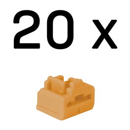 Lindy 47898 Bloqueadores de Puerto RJ-45, Color Naranja, Acrilonitrilo Butadieno Estireno (ABS), Pack de 20 Unidades