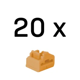 Lindy 47898 Bloqueador de Puerto RJ-45 Naranja ABS para Seguridad Informática, Paquete de 20 Unidades