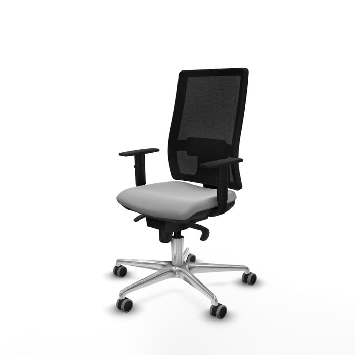 PIQUERAS Y CRESPO Silla de oficina Horna con mecanismo Sincro, Gris claro y Negro PIQUERAS Y CRESPO Silla de oficina Horna con mecanismo Sincro, Gris claro y Negro