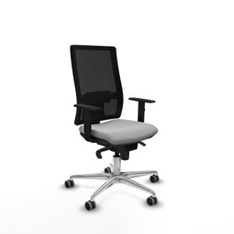 PIQUERAS Y CRESPO Silla de oficina Horna con mecanismo Sincro, Gris claro y Negro