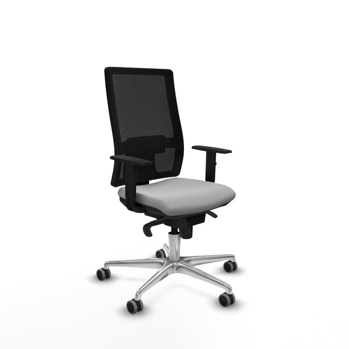 PIQUERAS Y CRESPO Silla de oficina Horna con mecanismo Sincro, Gris claro y Negro PIQUERAS Y CRESPO Silla de oficina Horna con mecanismo Sincro, Gris claro y Negro