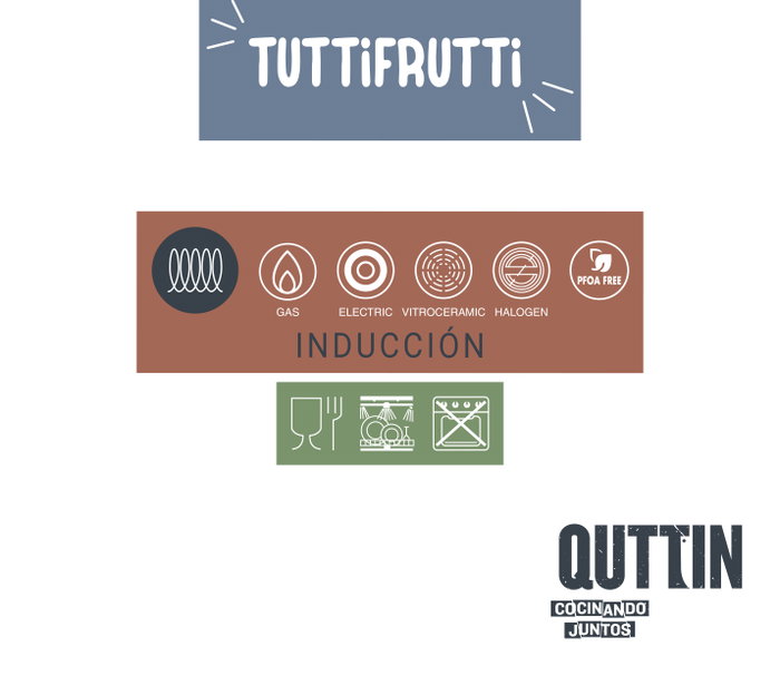 Quttin Sartén de Aluminio Forjado Tuttifrutti 26 cm Quttin Sartén de Aluminio Forjado Tuttifrutti 26 cm